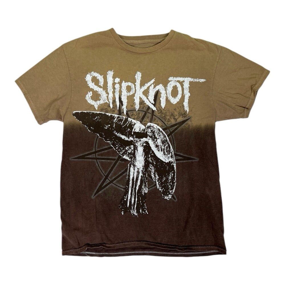 Vintage Slipknot Rock Band T-Shirt Size Small Tie Dye Double Sided Y2K Retro